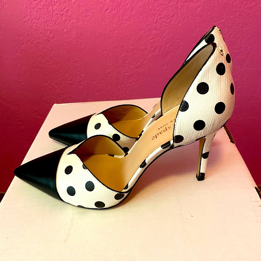 Size 8 Polka Dot Kate Spade Heels